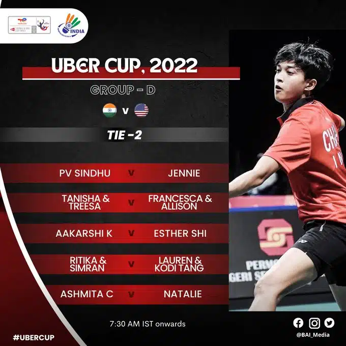 Day3 Live Blog | Bwf Thomas & Uber Cup 2022 Uber Cup India Vs Usa