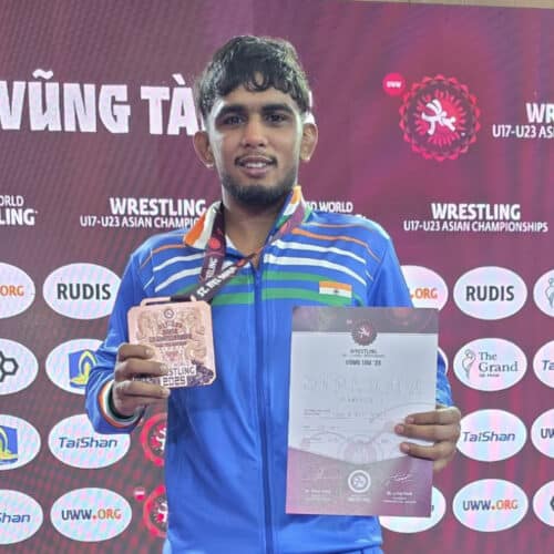 India Bags Four Medals on Day 1 of Asian U17 Wrestling Championships