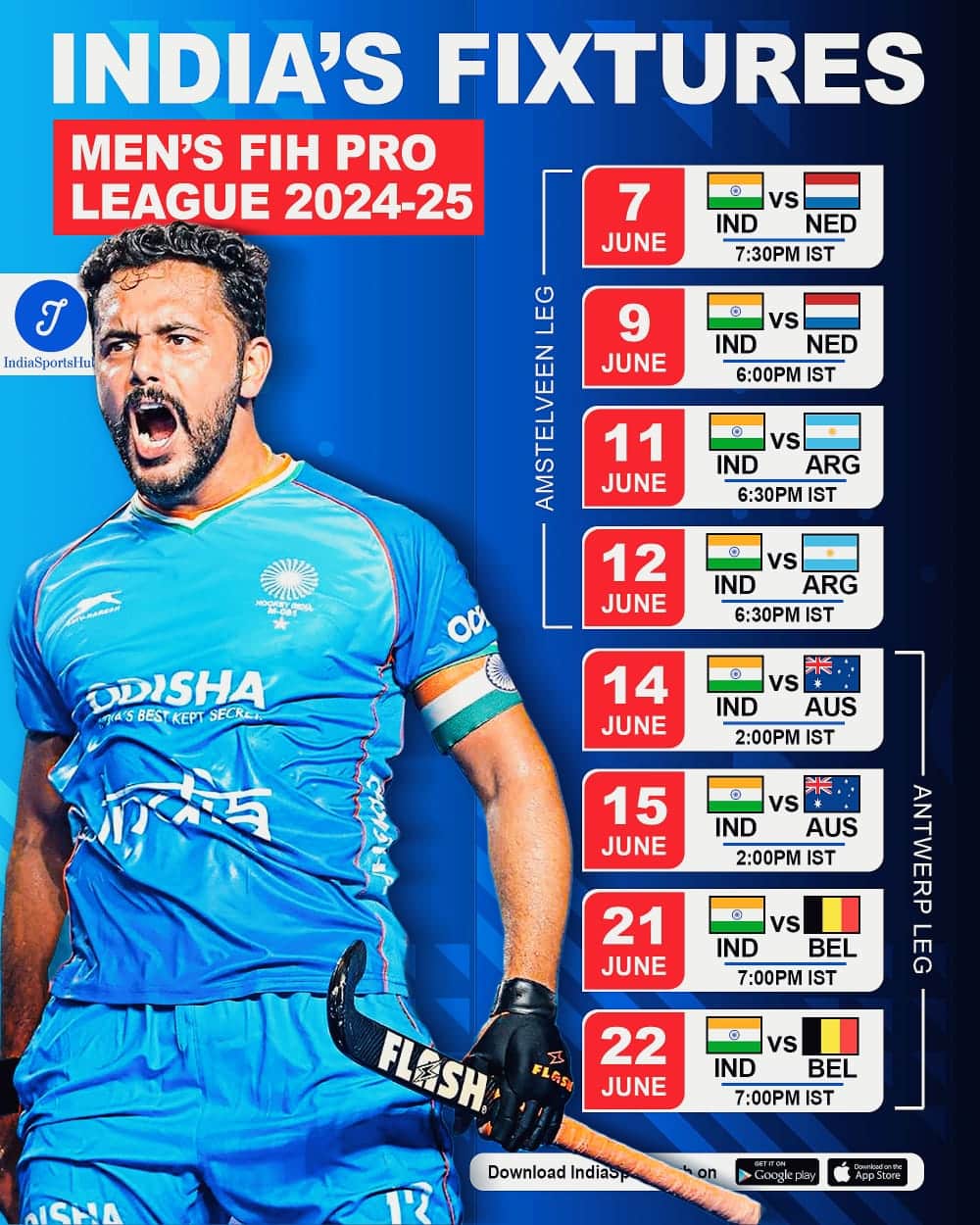 India Schedule 